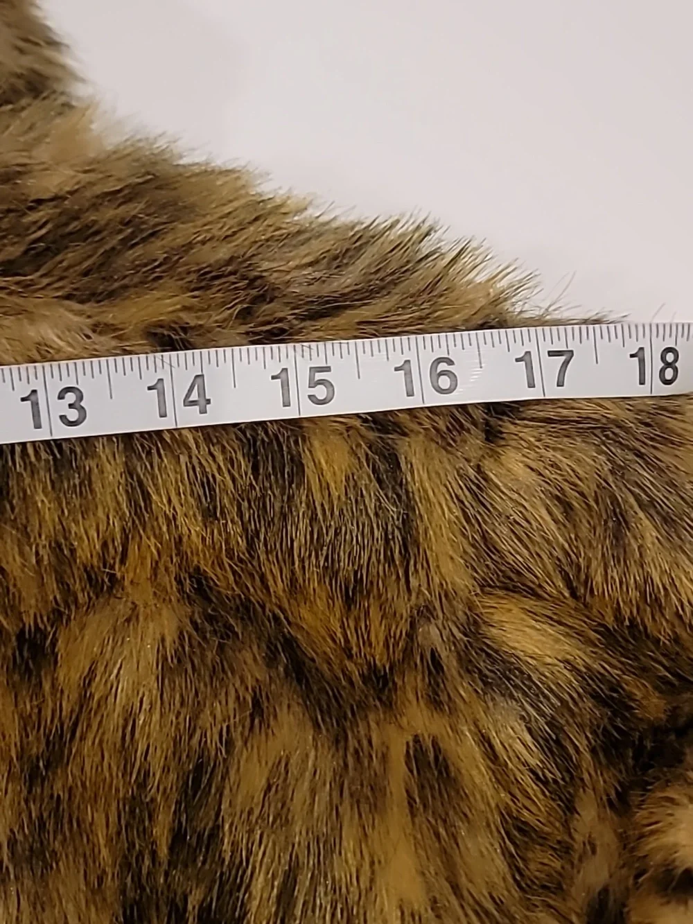 BHS Women's Faux Fur Teddy Coat - Brown Leopard Print Large